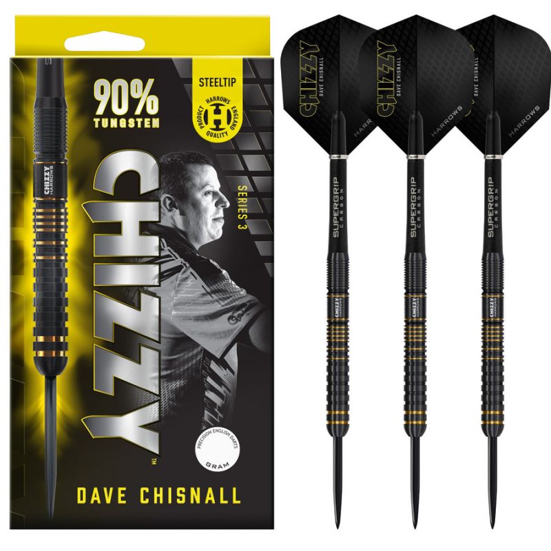 Harrows Chizzy Dave Chisnall 3 90% tērauda šautriņas - 24 g