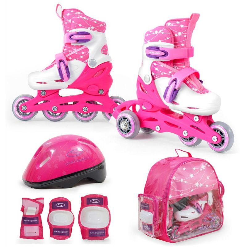 SMJ Sport Combo Pink LED komplekts: 2in1 skrituļslidas HS-TNK-000009549 - 30-33
