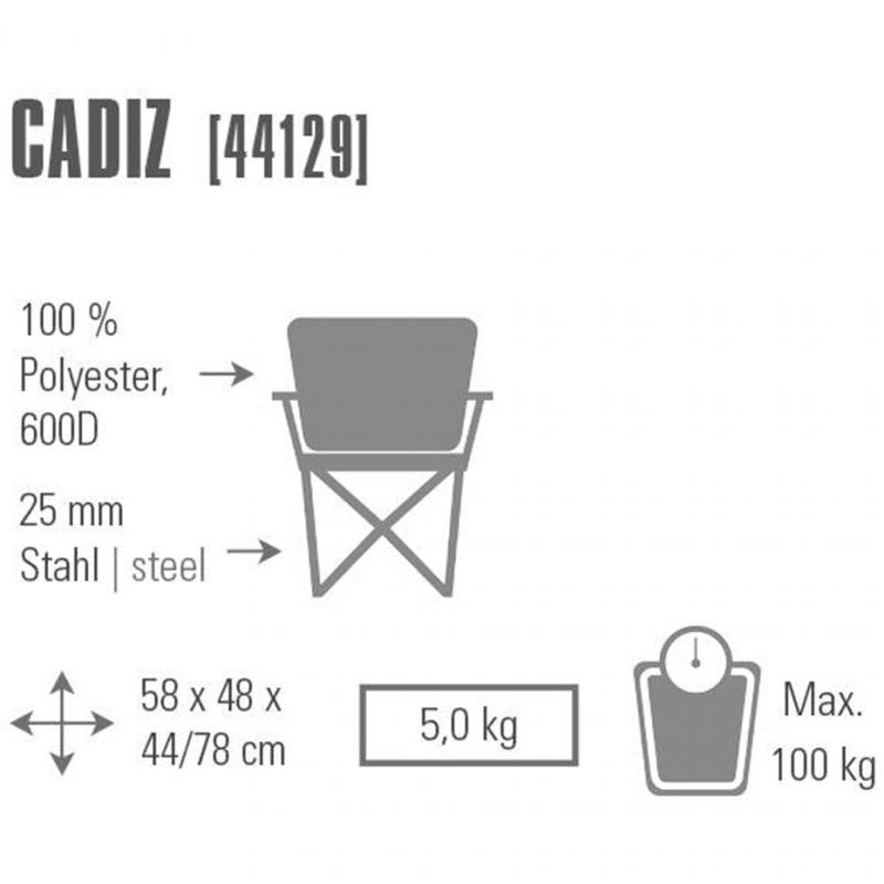 High Peak Cadiz 44129 saliekamais krēsls
