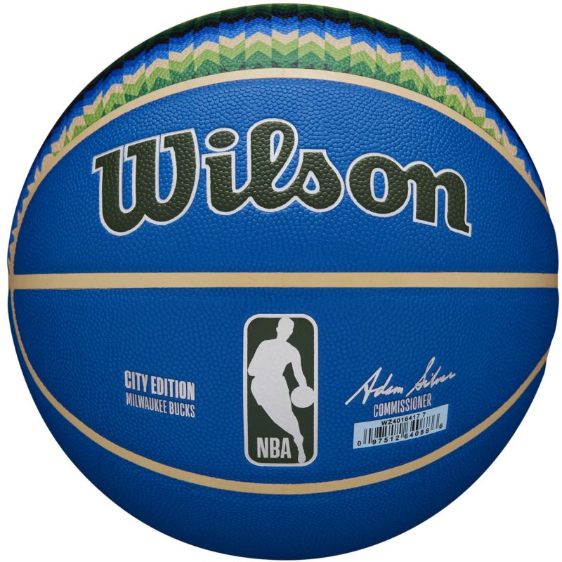 Wilson NBA komandas City Collector Milwaukee Bucks basketbola bumba WZ4016417ID