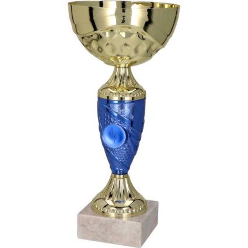 Gold and blue metāla kauss TM 9058C