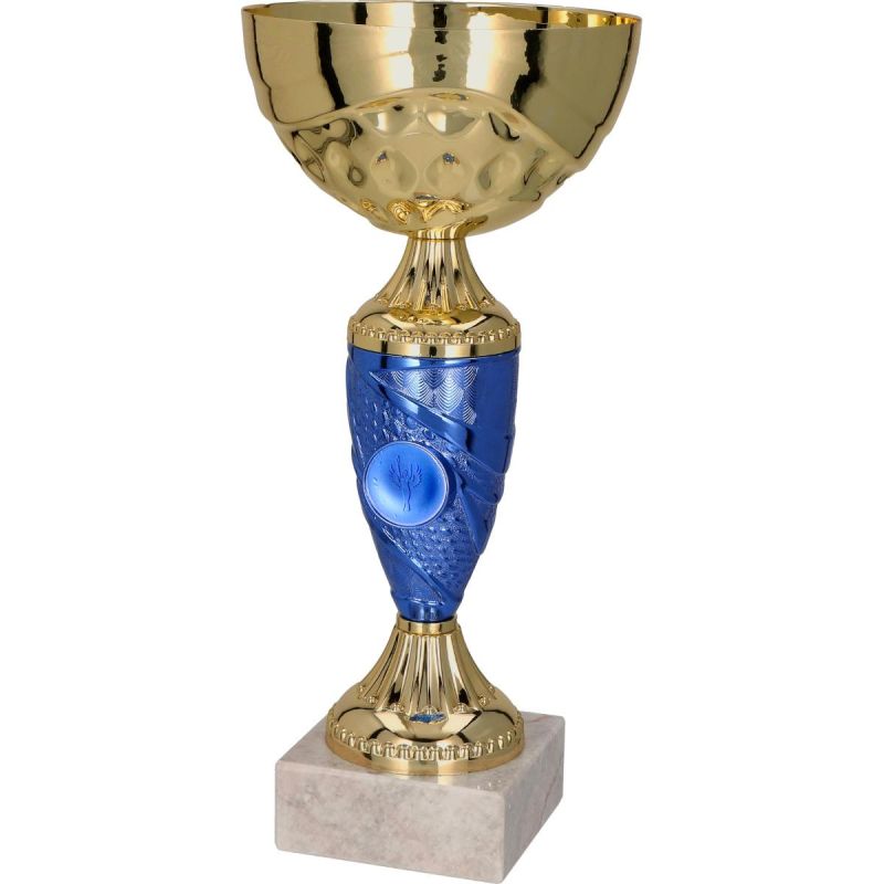 Gold and blue metāla kauss TM 9058H