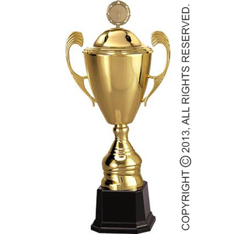 Gold metāla kauss with lid
