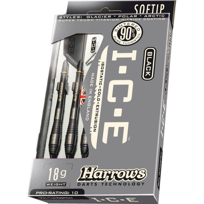 Harrows Black Ice 90% Tungsten Softip Šautriņas HS-TNK-000013202 - Polar