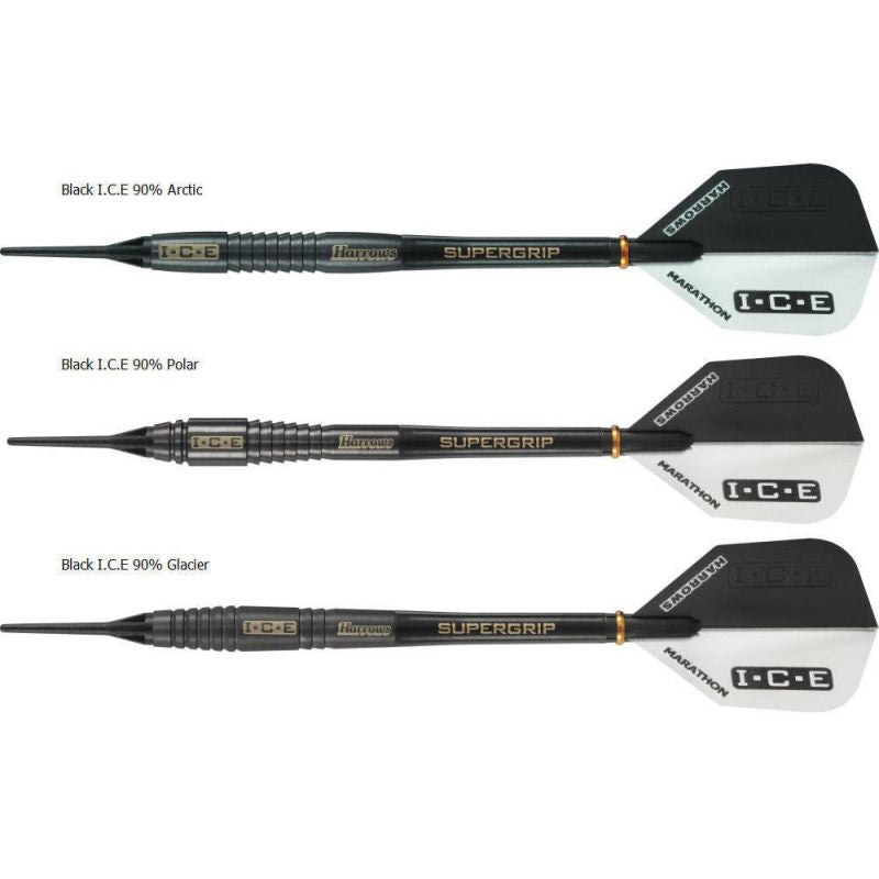 Harrows Black Ice 90% Tungsten Softip Šautriņas HS-TNK-000013202 - Arctic