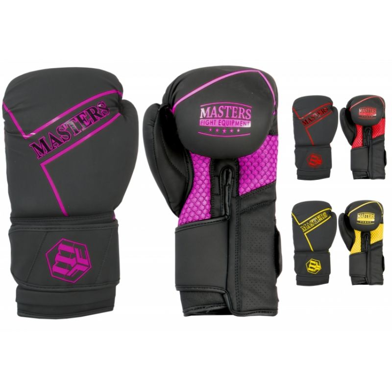 Boksa cimdi RPU-BLACK 012325-0210 - czarno - żółty+12 oz