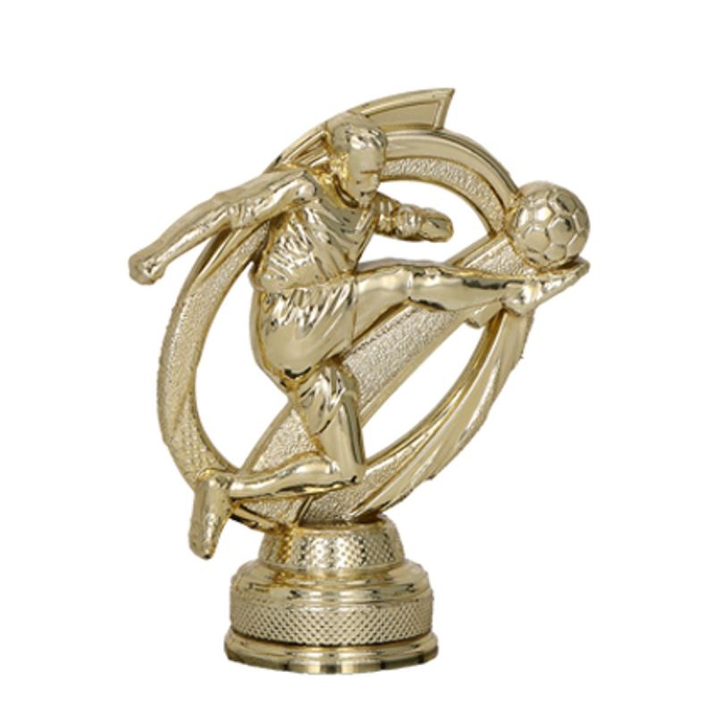 Gold plastic figurine - football player