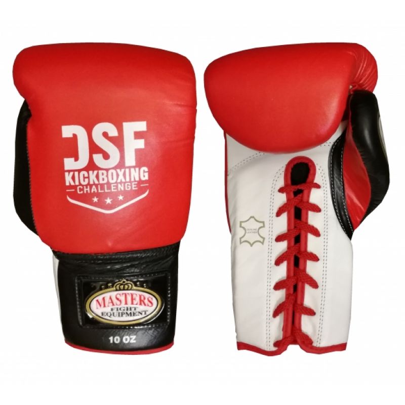 Šņorējami boksa cimdi DSF 10 oz 01DSF-02 - czerwony