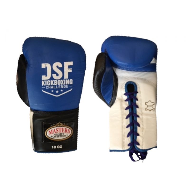 Šņorējami boksa cimdi DSF 10 oz 01DSF-02 - niebieski