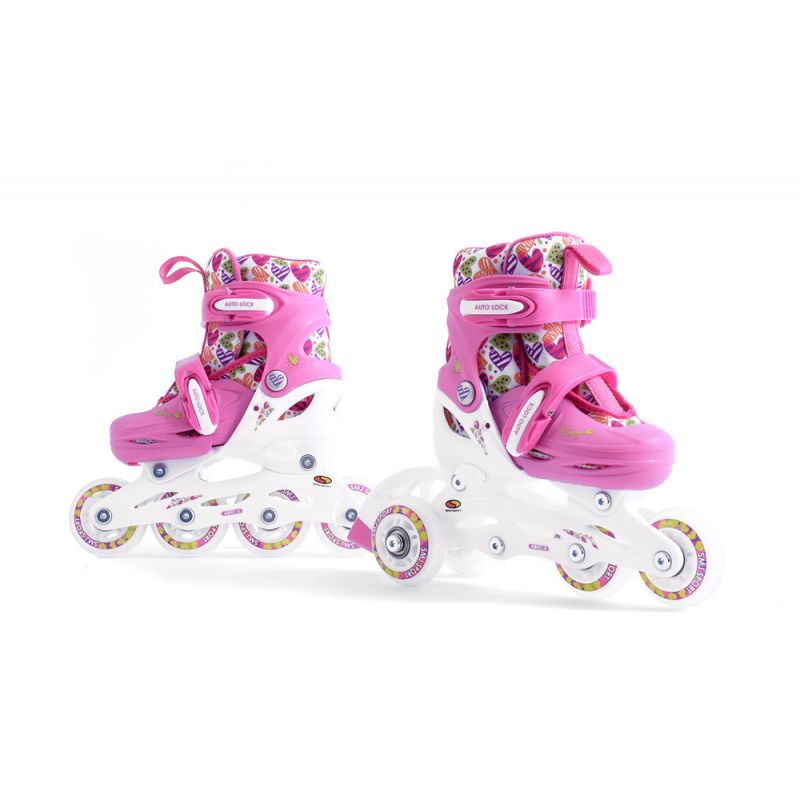 Smj Sport Hearts 2in1 skrituļslidas + regulējamas skrituļslidas HS-TNK-000017130