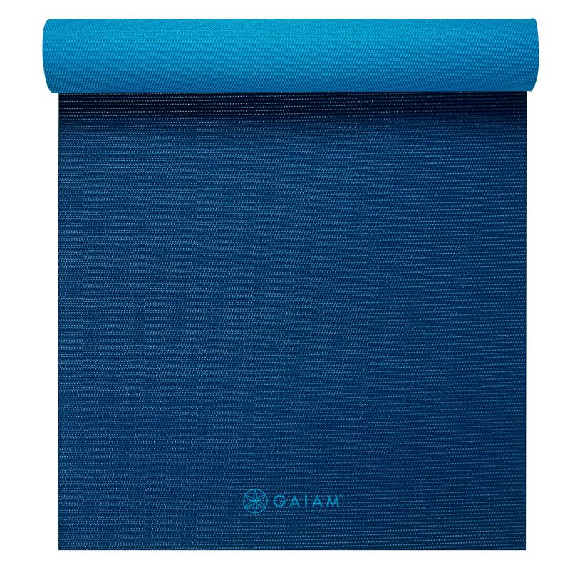 Double-sided Vingrošanas paklājiņš GAIAM Navy & Blue 6 MM 61698