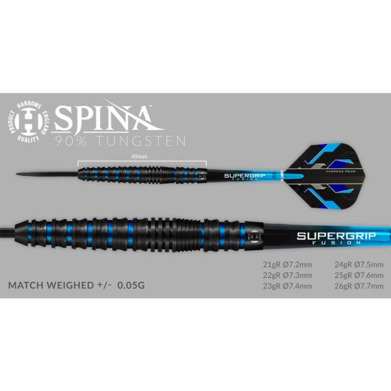 Šautriņas Harrows Spina Black 90% Steeltip HS-TNK-000013750 - 25 gR