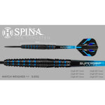 Šautriņas Harrows Spina Black 90% Steeltip HS-TNK-000013750 - 26 gR