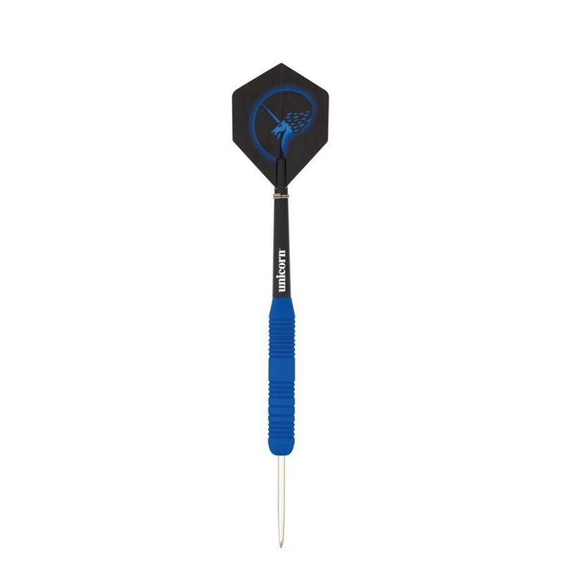 Šautriņa ar tērauda uzgali Unicorn Core Plus - Blue Rubberised Brass 21g: 8650 | 23g: 8651 | 25g: 8652 - 21 g