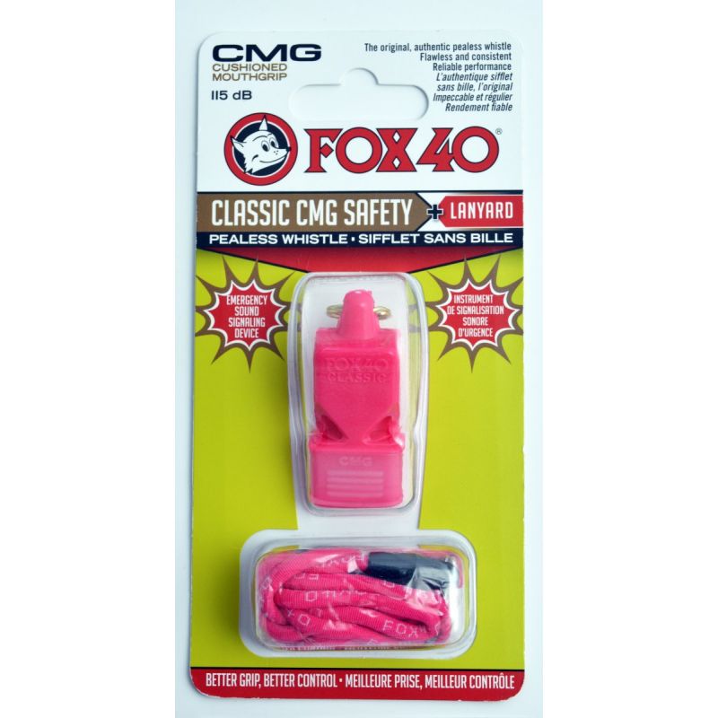 FOX CMG Classic Safety svilpes + virkne 9603-0408 rozā