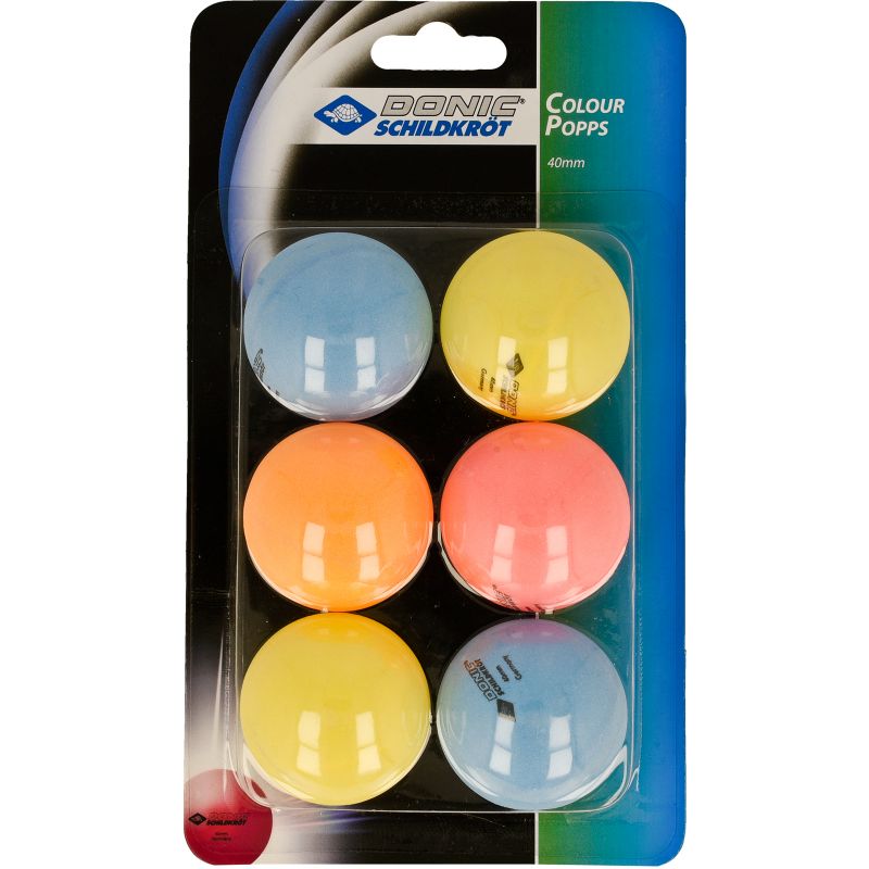 Galda tenisa bumbiņas Donic Color Popps 6 gab