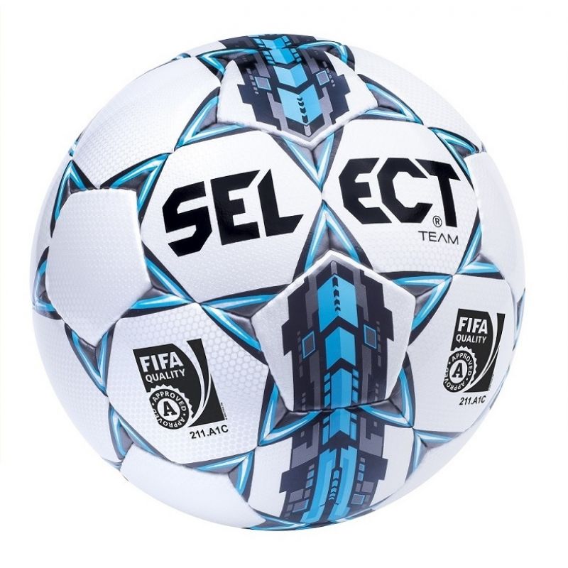 Futbola bumba Select Team 2015 with FIFA approval, white and blue