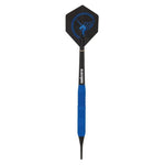 Unicorn Core Plus mīksto galu šautriņa - Blue Rubberised Brass 16g: 4251 | 18g: 4252