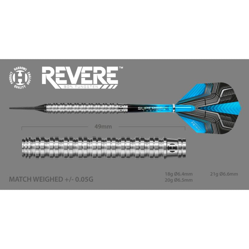 Šautriņas Harrows Revere 90% Softip HS-TNK-000013873 - 20 g