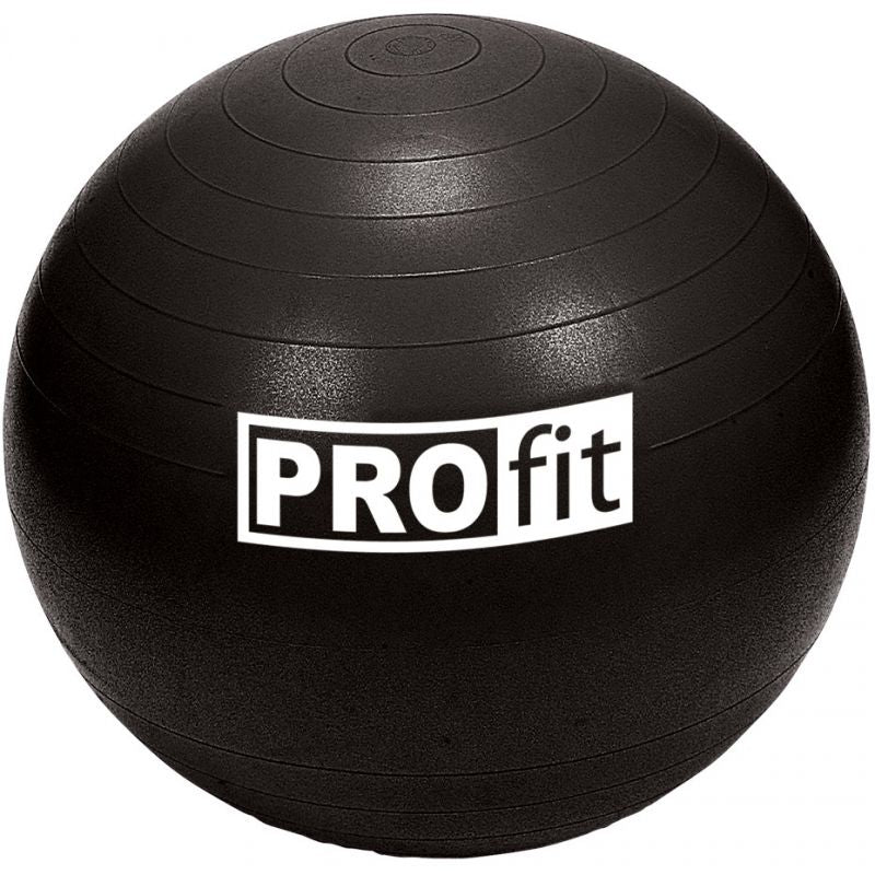 PROfit vingrošanas bumba 55 cm melna ar pumpi DK2102