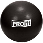 Vingrošanas bumba PROfit 85 cm melna ar pumpi DK2102