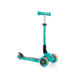 Trīsriteņu skrejritenis Globber salokāmās gaismas Emerald Green Jr 437-107