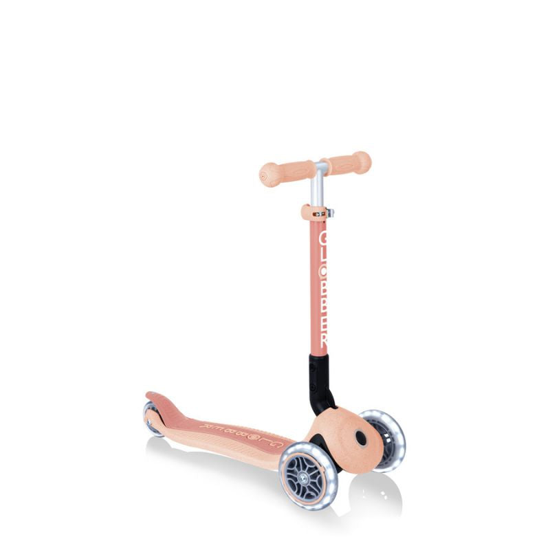 Trīsriteņu skrejritenis Globber salokāmās gaismas ECOlogic Peach Jr 692-506