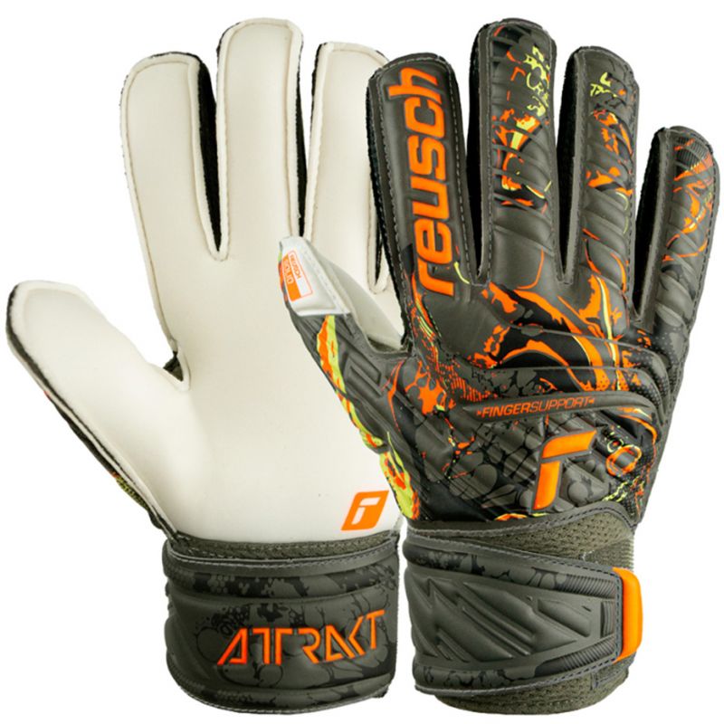 Reusch Attrakt Solid Finger Support Jr 5372010 5556 Vārtsargu cimdi