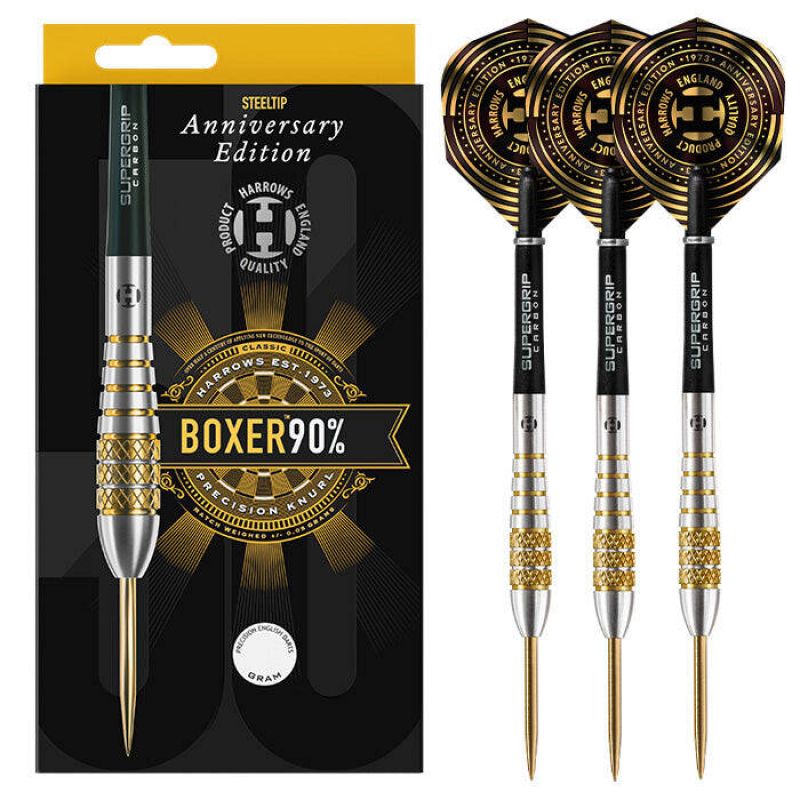 Harrows Boxer Bomb 90% 50. gadadienas izdevuma šautriņas ar tērauda uzgali - 24 g