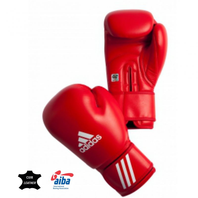 Adidas boksa cimdi ar AIBA apstiprinājumu sarkani - 12 oz