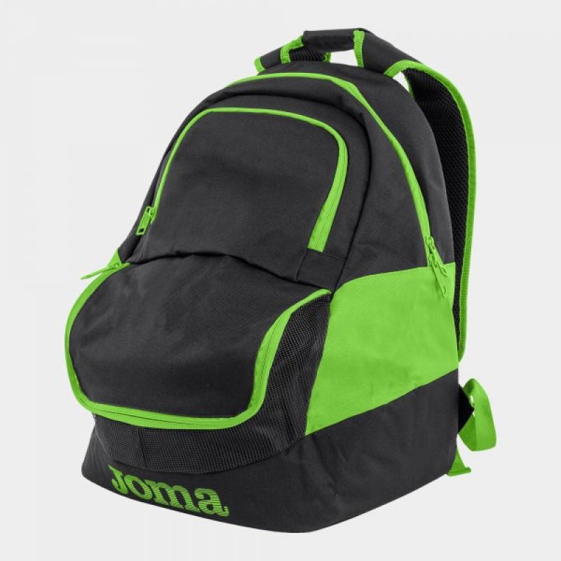 Mugursoma DIAMOND II BLACK-FLUOR GREEN