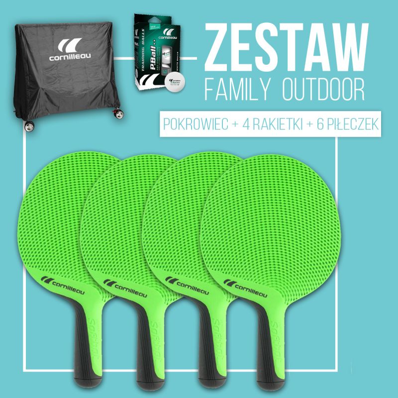 Cornilleau Family Pack Outdoor Galda tenisa raketes