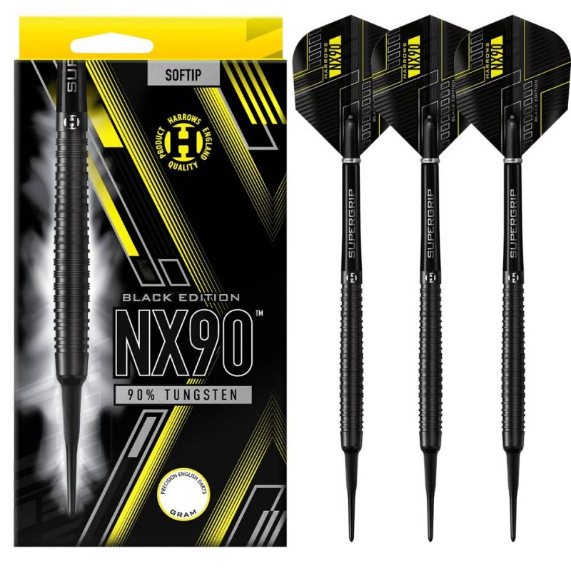 Darts Harrows NX90 Black 90% softip - 20 g