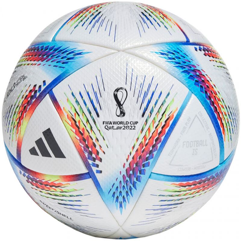 Futbola bumba adidas Al Rihla Pro white, blue and orange H57783