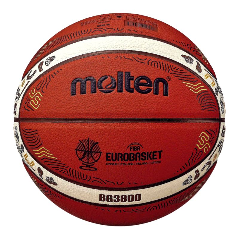 Molten Eurobaset 2025 basketbola bumbas replika B7G3800-E5Z