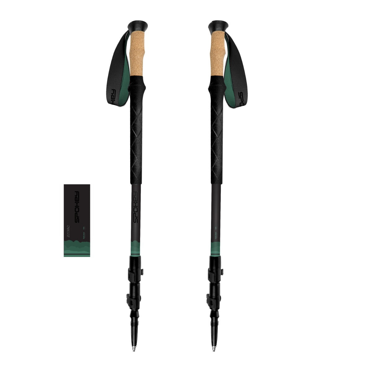 Spokey ZODIAC trīs segmentu pārgājienu nūjas 105-135 cm