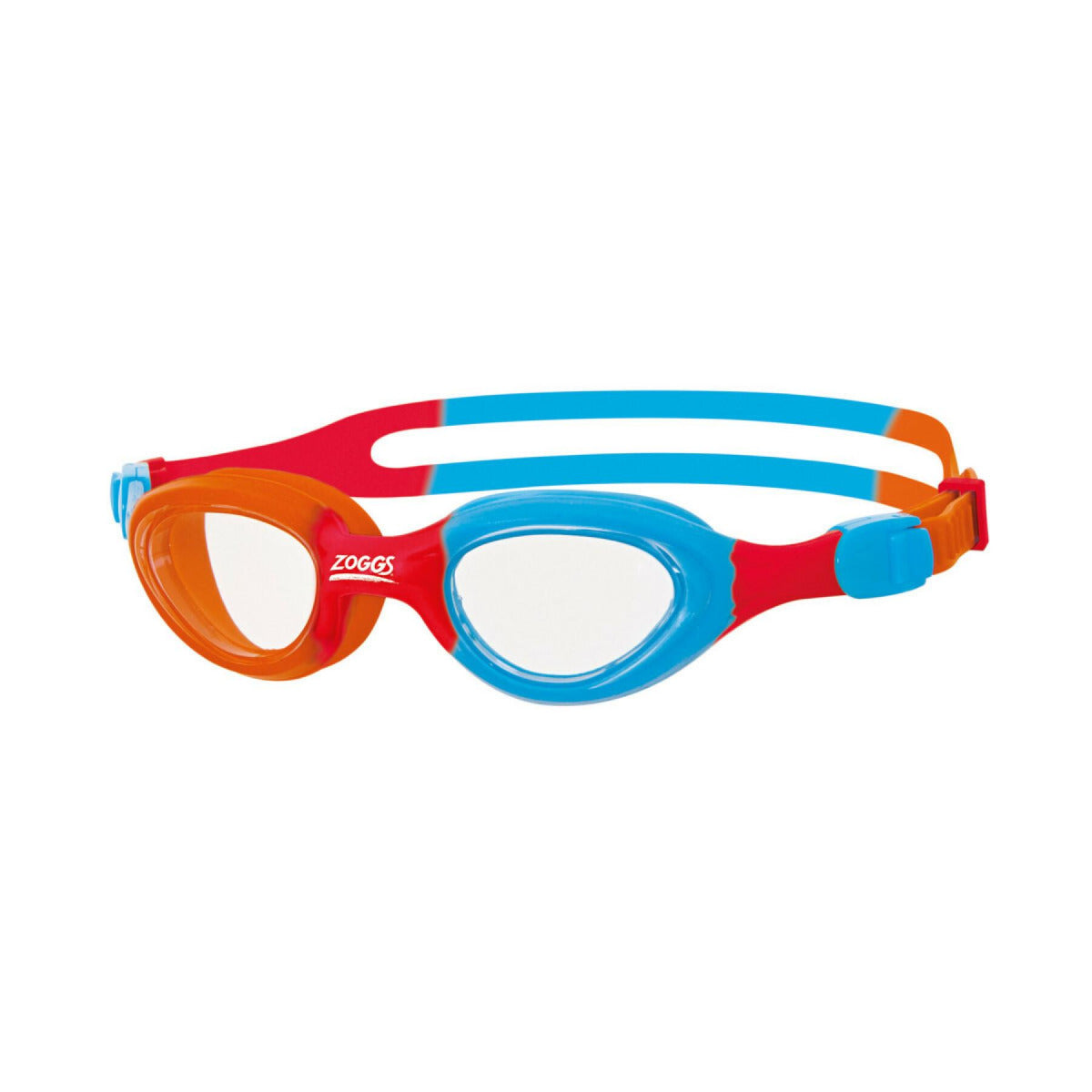 Bērnu peldēšanas brilles ZOGGS Little Super Seal oranžas/sarkanas/zilas (0-6 gadi)